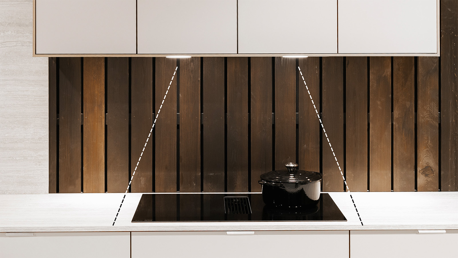 RørosHetta Sense Integrert komfyrvakt illustrasjonsbilde med Diskret SENSE