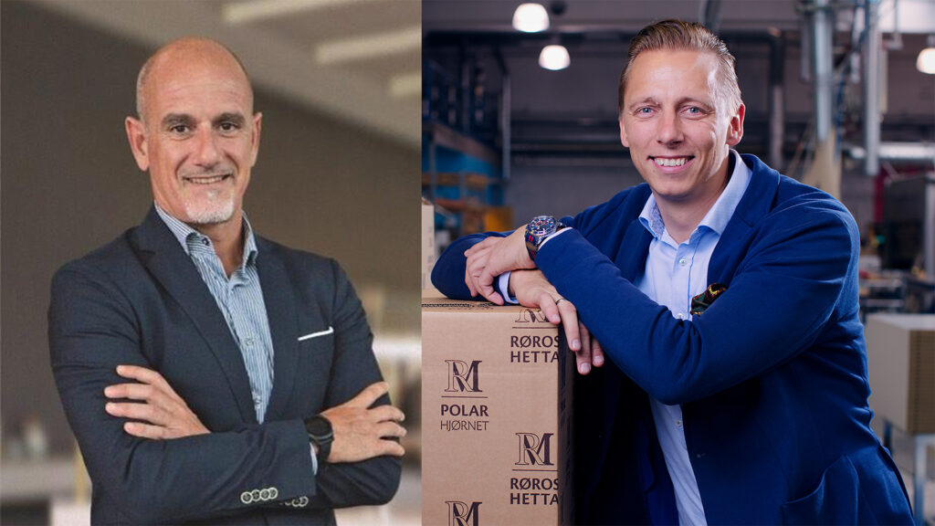 På bildet: Corrado Mura, President/CEO av Franke Home Solutions og Håvard Augensen, CEO/Owner av Røros Metall