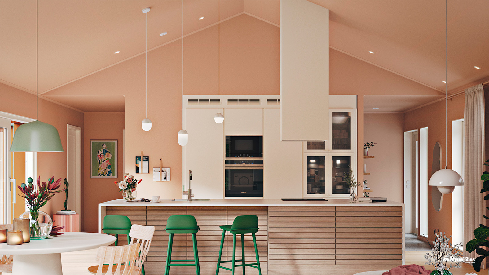 RørosHetta Mantica Sense fritthengende skråskjært for takvinkel i Muresjöhus miljø